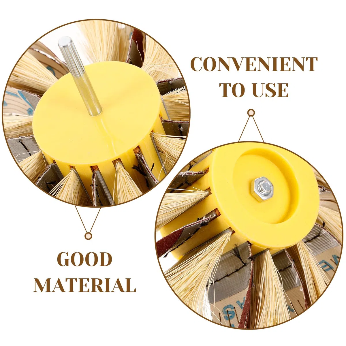 Rueda de Lijado Rueda Pulidora de Sisal y Papel de Lija de Grano 120 Mejora Accesoria para Lijado Taladro, Mejora para Muebles de Metal y Madera