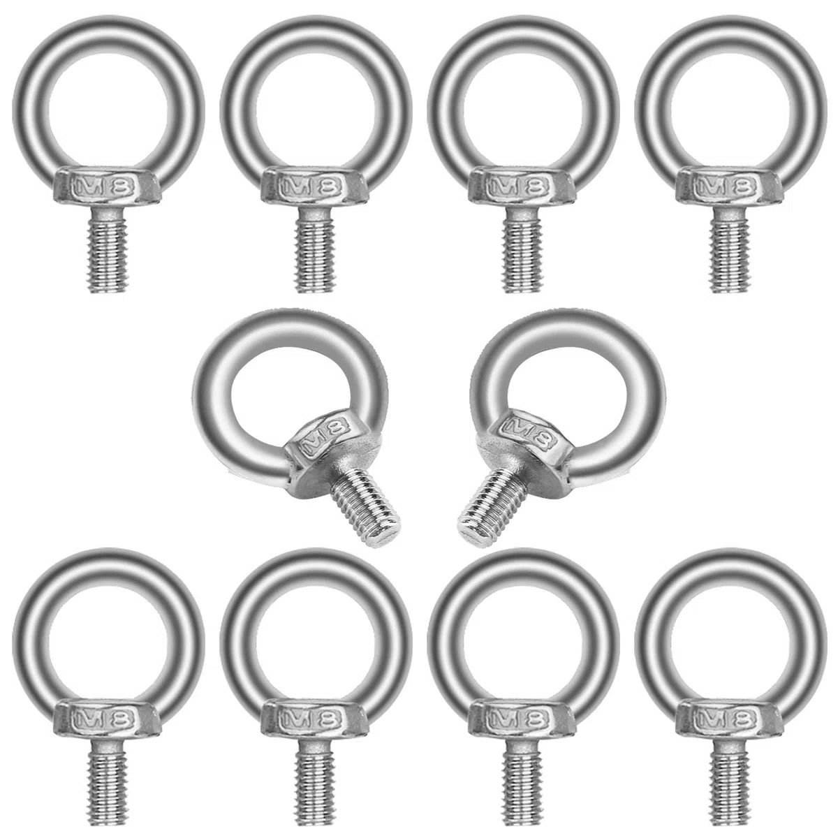 Tornillo de Elevación de Acero Inoxidable 304 Con Tuerca de Ojo, Forma de Anillo Para Levantamiento de Vida y Equipos de Elevación de Ingeniería