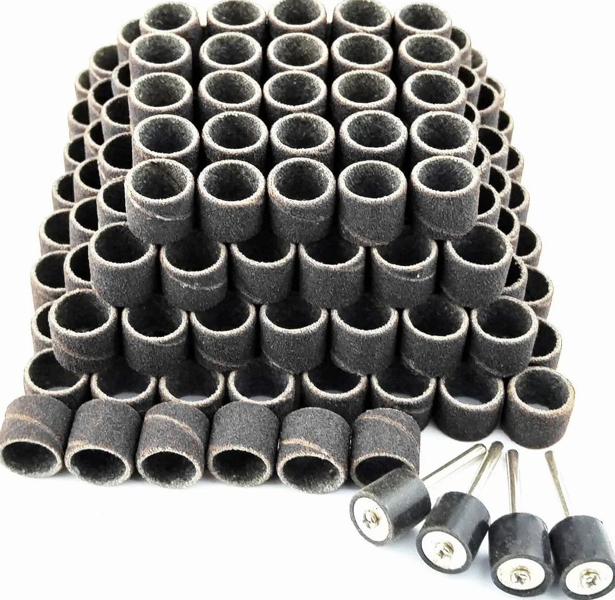 Merryland Tambores de Lijado para Dremel 184pcs, Mangas de Lijado 120# 13mm 180pcs y Mandril de Lija 4pcs, Uñas Manicura Pedicura Herramienta Rotativa Accesorio Eléctrica DIY, RMTA184C3