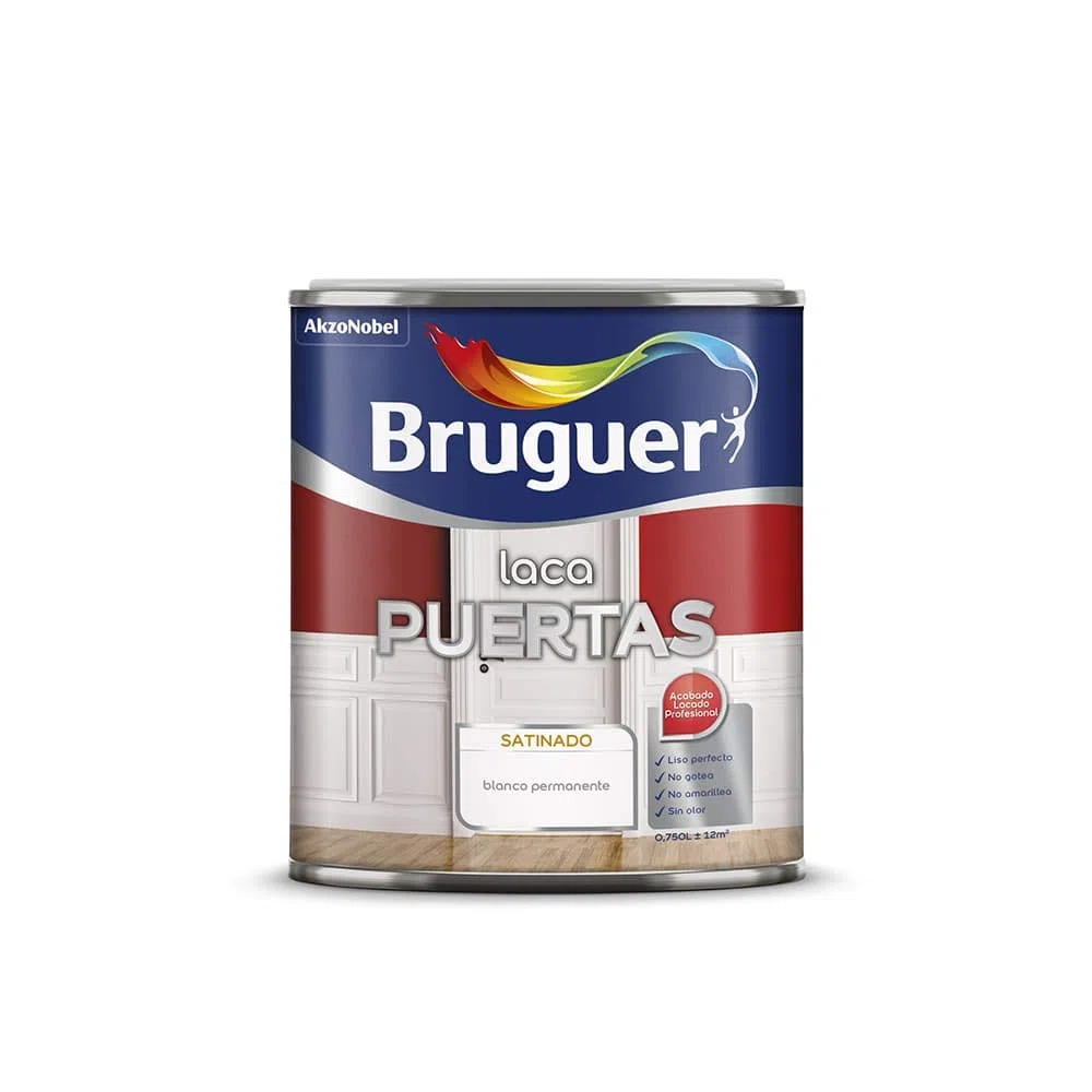 BRUGUER Esmalte Laca Puertas 750 ML, Blanco Permanente