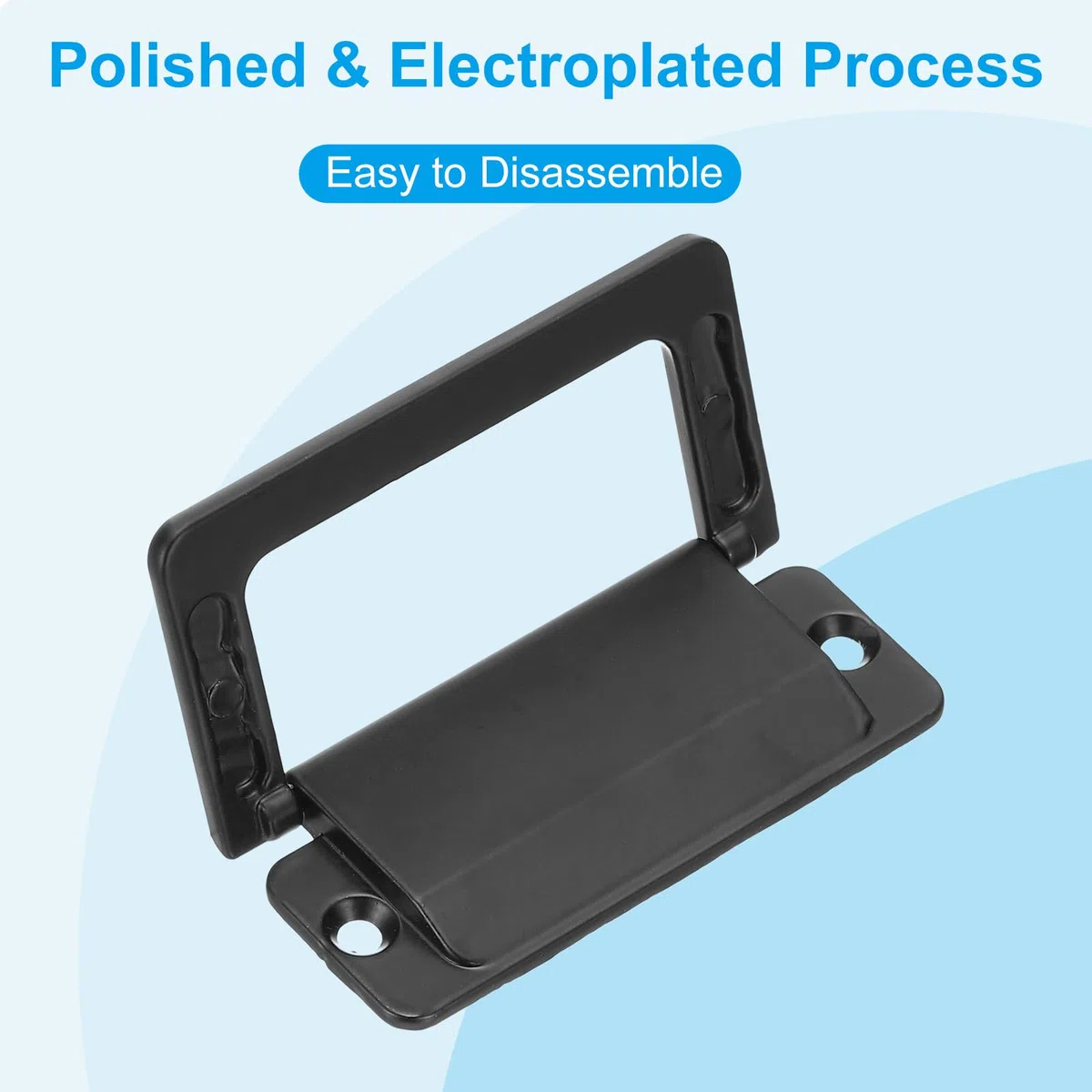 PATIKIL Manijas Ocultas para Armarios de 3" 4 Piezas Aleación de Zinc Tiradores de Cajón Ocultos Con Tornillos para Muebles de Cocina Y Dormitorio, Negro
