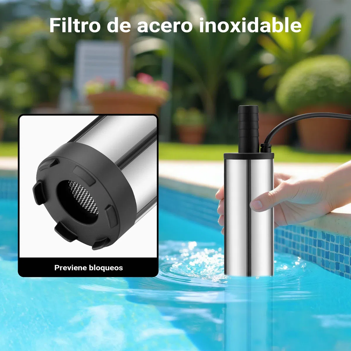 Mini bomba 12-15l/min para agua y gasoil 8500 rpm, bomba sumergible para la extracción de líquidos