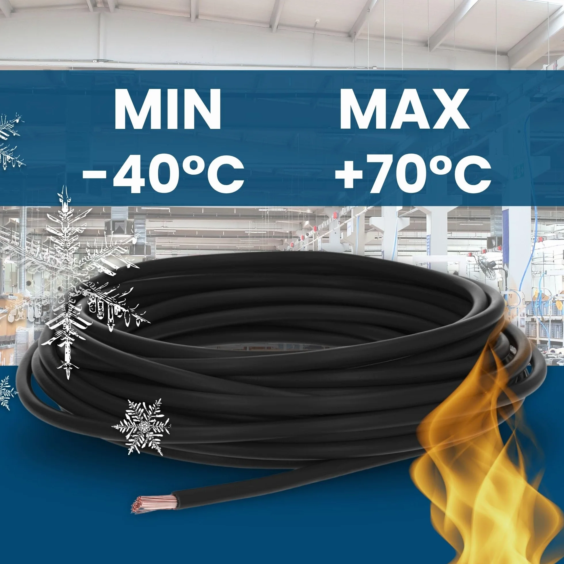 Kalitec H07V-K cable 16 mm² flexible 2 metros negro