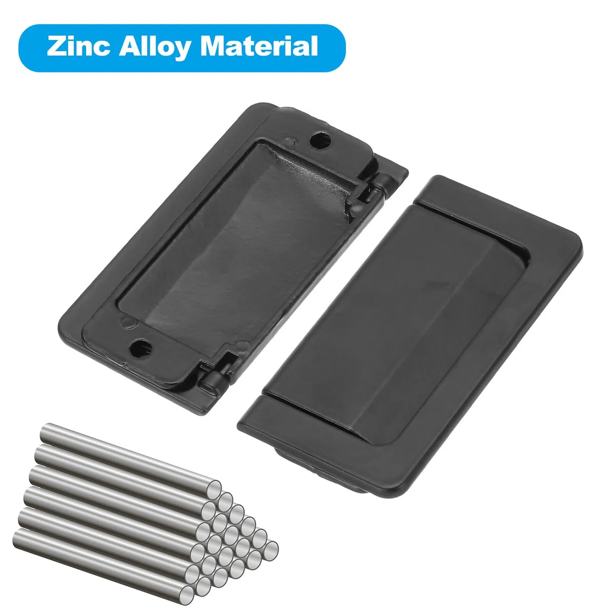 PATIKIL Manijas Ocultas para Armarios de 3" 4 Piezas Aleación de Zinc Tiradores de Cajón Ocultos Con Tornillos para Muebles de Cocina Y Dormitorio, Negro