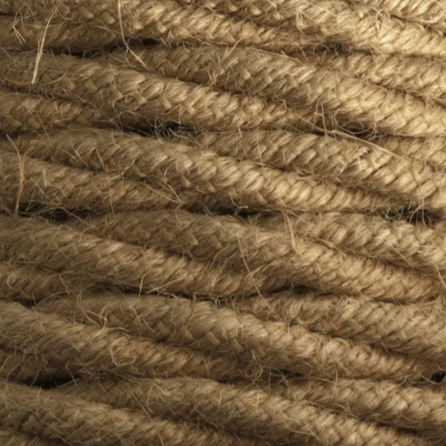 Cable de tela yute trenzado 2x0,75 5 metros Hilo eléctrico textil para lámparas bricolaje iluminación vintage