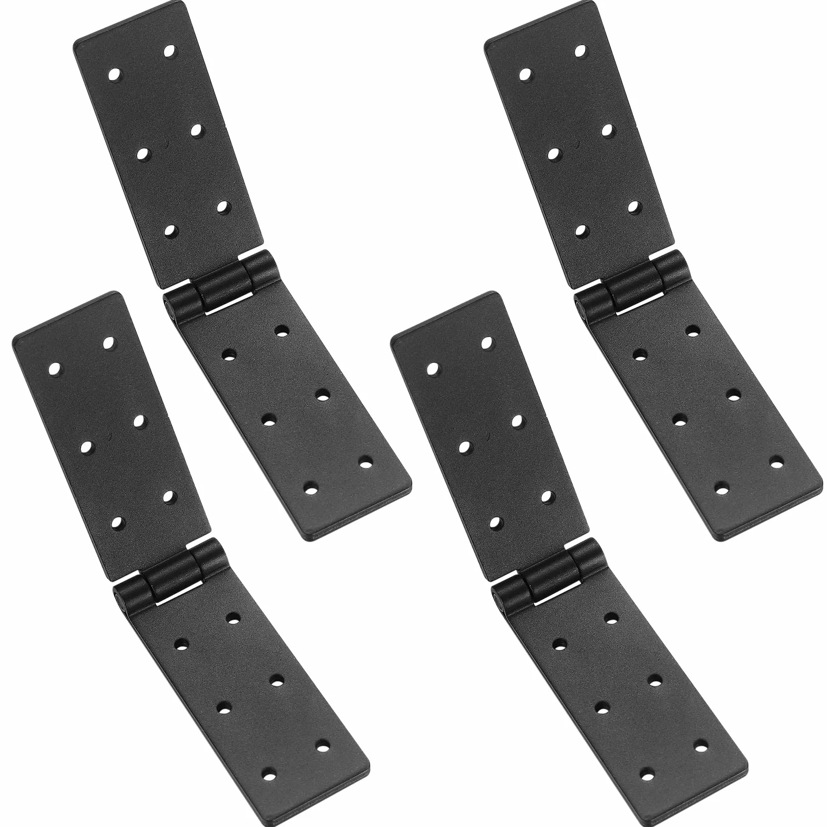 Bisagra Plegable para Puerta y Cajón, 4 Unidades - Bisagra de Metal Negro para Muebles, Resistente para Puertas de Madera y Jardín