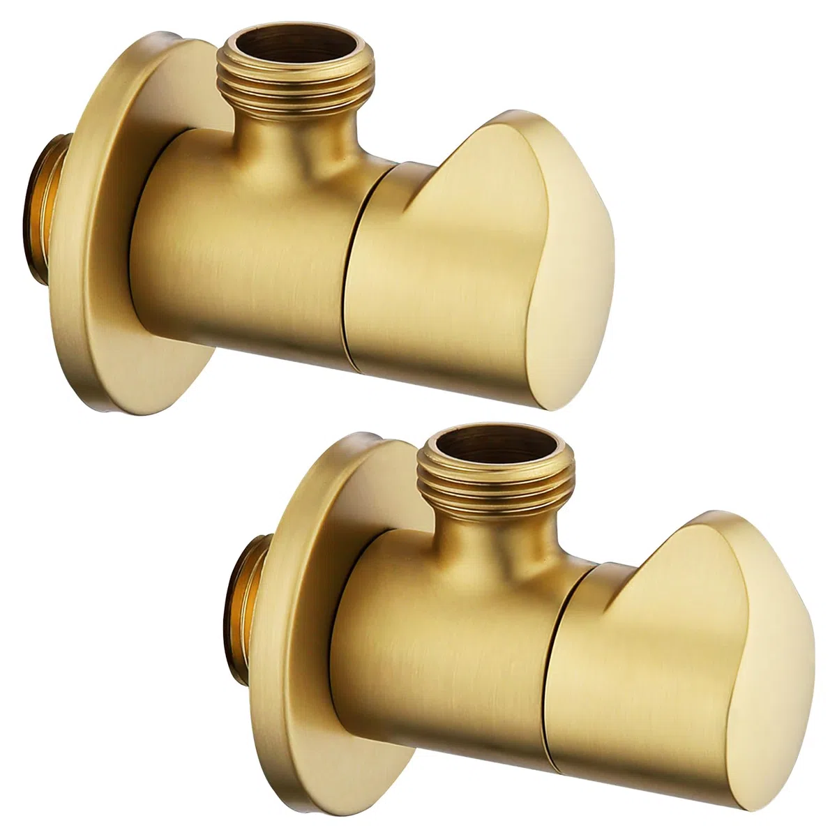 2 Piezas Válvula de Esquina, Alta Temperatura y Resistencia a Alta Presión, Interruptor de Seguridad para Agua Doméstica, Adecuada para Accesorios de Cocina, Accesorios de Baño (Dorado)