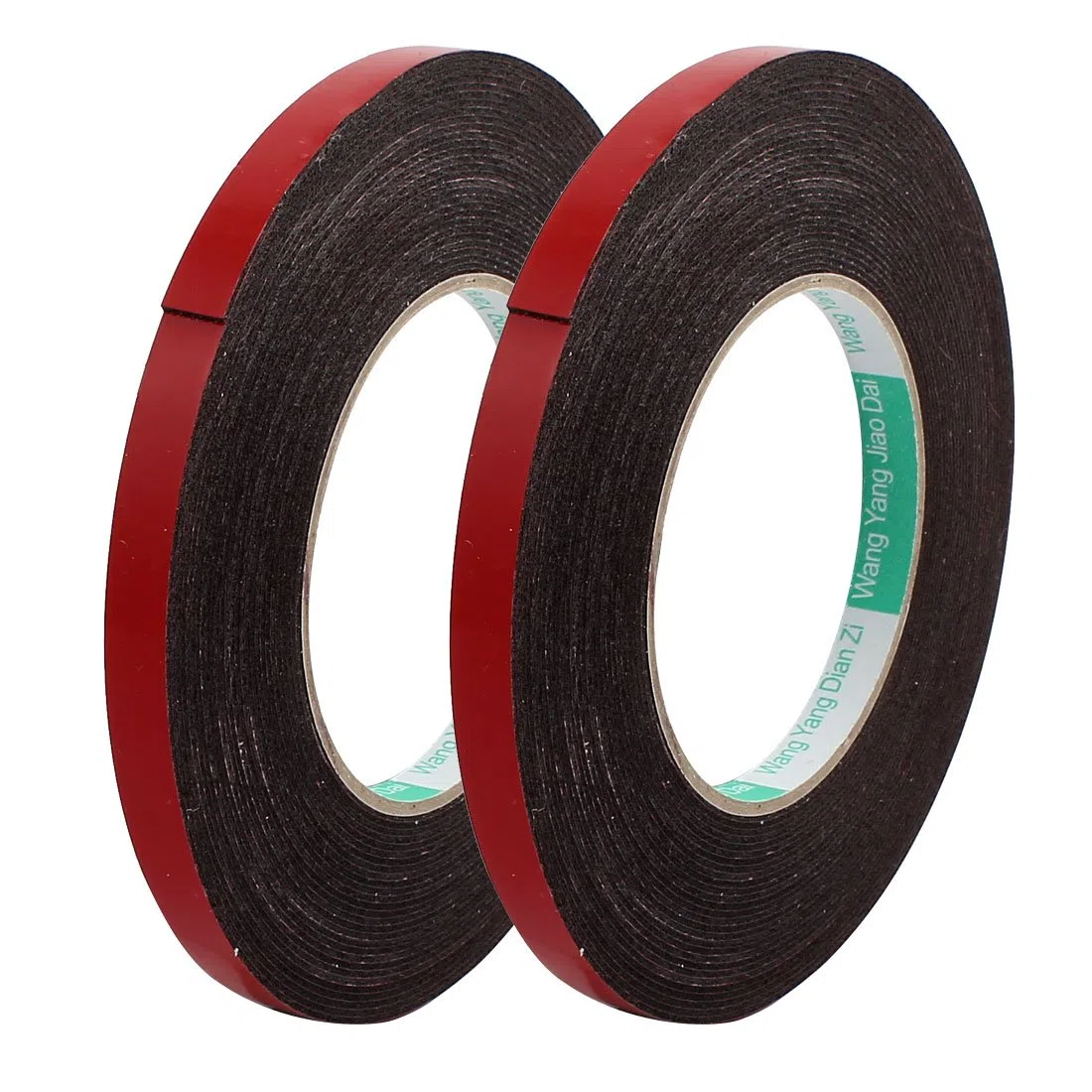 sourcing map 2pcs Cinta de doble cara de espuma esponja antichoque 10M roja de de 10mm x 1mm autoadhesivas